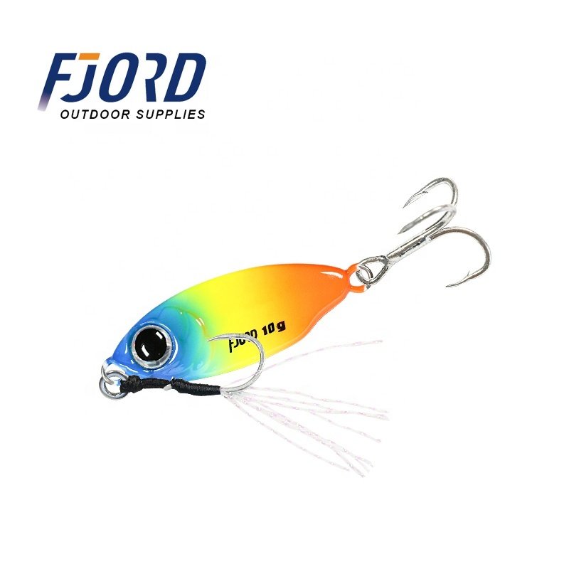 FJORD Fishing Jig Bottom Bait Deep Sea Fishing Lures 10g 15g 20g 40g 3D Eyes Saltwater Metal Printed Slice