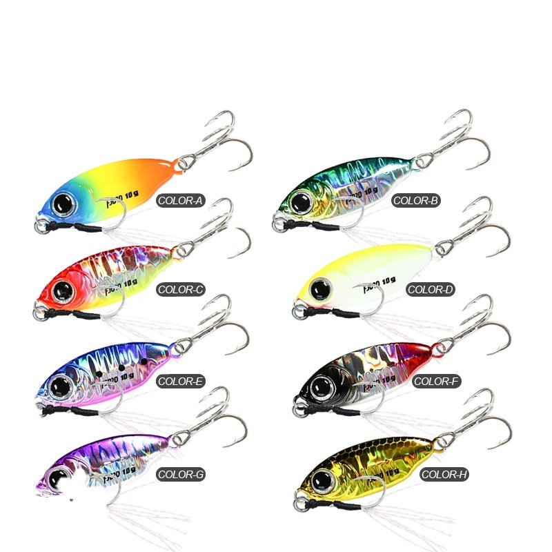 FJORD Luminous Lead Jigg With Assist Hook 10g 15g 20g 40g 3D Eyes Saltwater Metal Jigging Fishing Bait